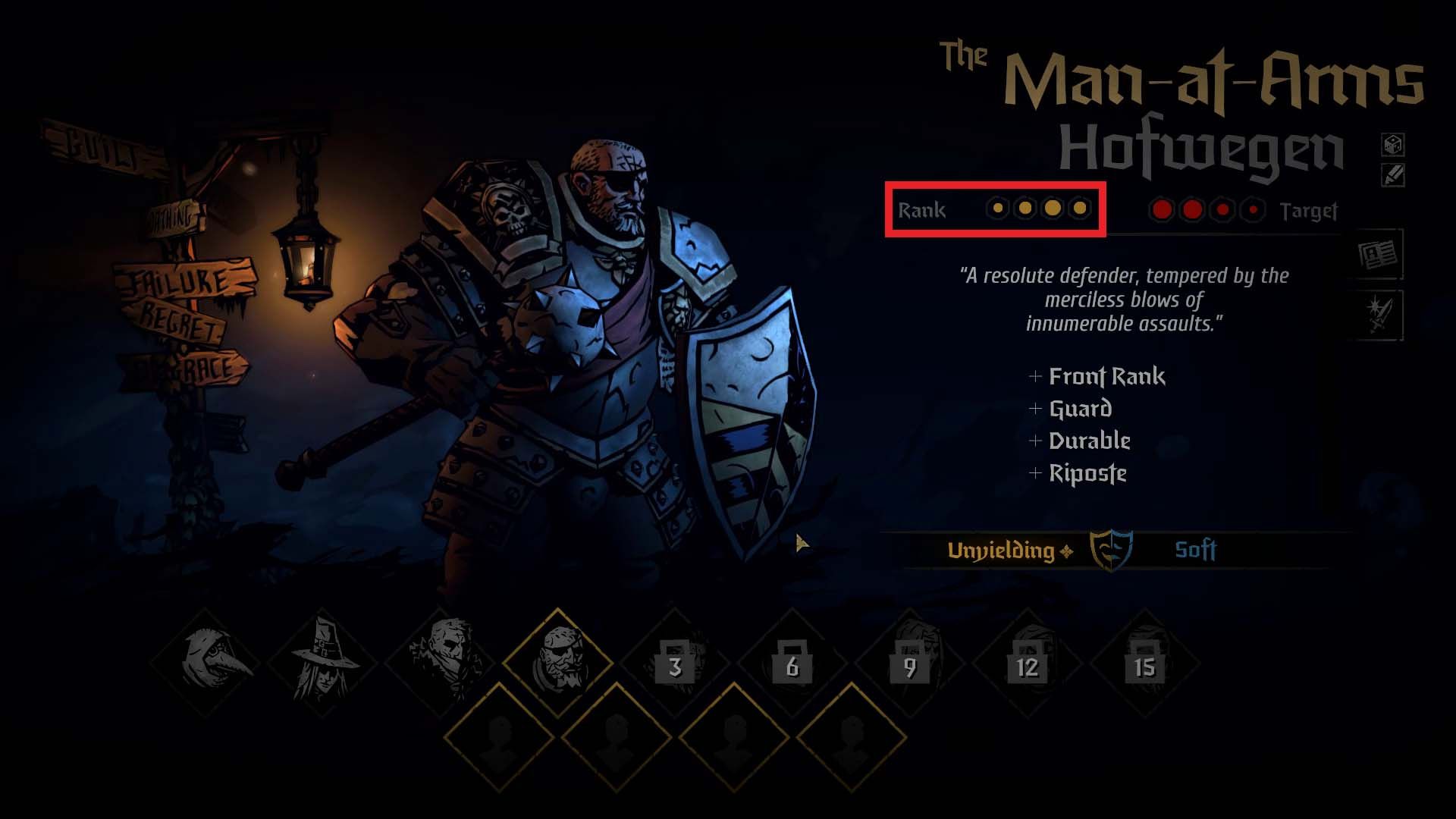 Man-at-Arms Rank in Darkest Dungeon 2 Early Access