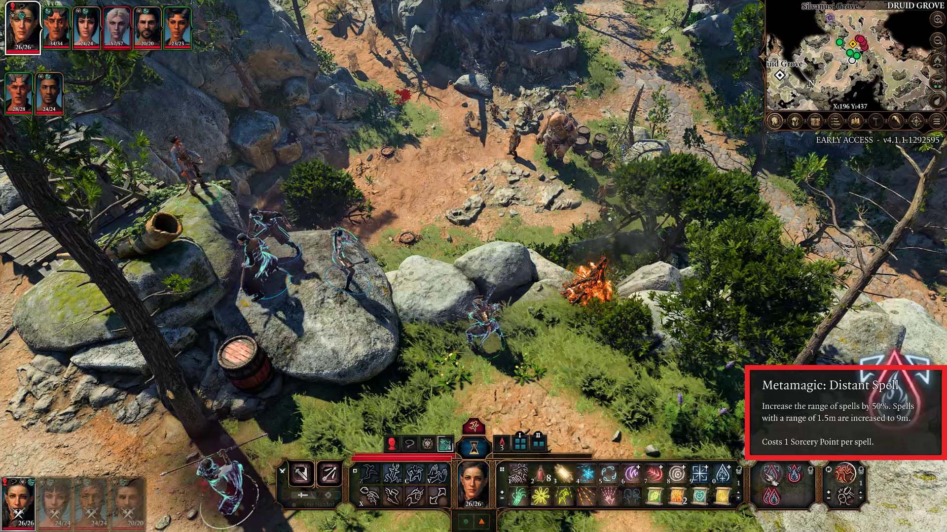 Metamagic Distant Spell in Combat Baldur&rsquo;s Gate 3 Builds Sorcerer Class Guide