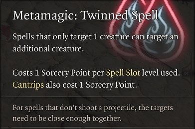 Metamagic Twinned Spell Baldur&rsquo;s Gate 3 Builds Sorcerer Class Guide