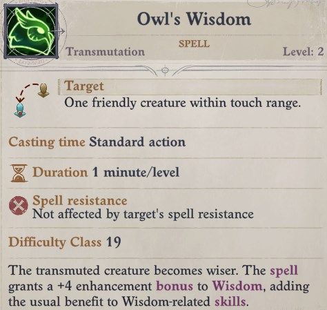 Owl&rsquo;s Wisdom Spell Cult Leader Warpriest Pathfinder Wrath Of The Righteous Build