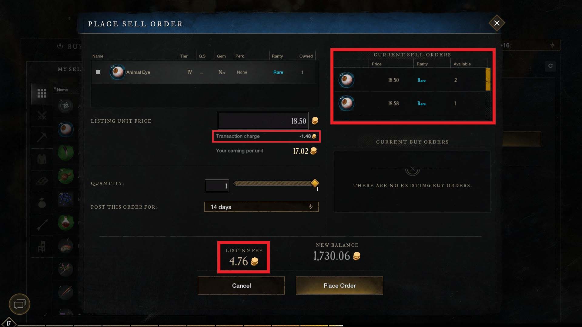 Place Sell Order in Trading Post New World Gold Guide How to Farm Gold As A Beginner