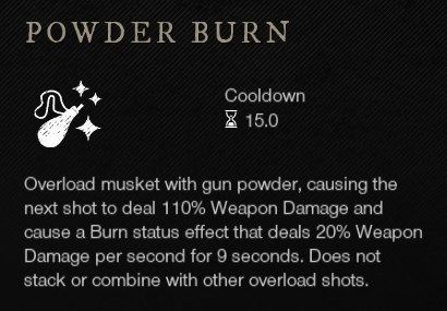 Powder Burn Musket Ability New World Weapon Guide Best Weapon Skills And Abilities For Your Builds