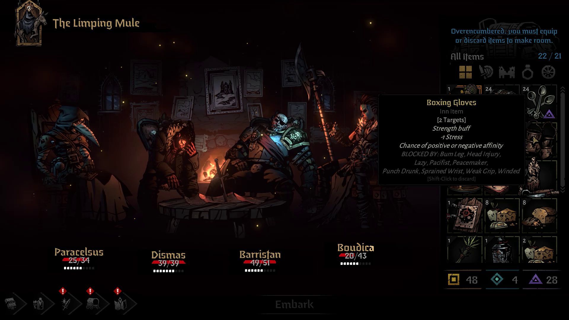 Reducing Stress Levels with Boxing Gloves in Darkest Dungeon 2 Early Access