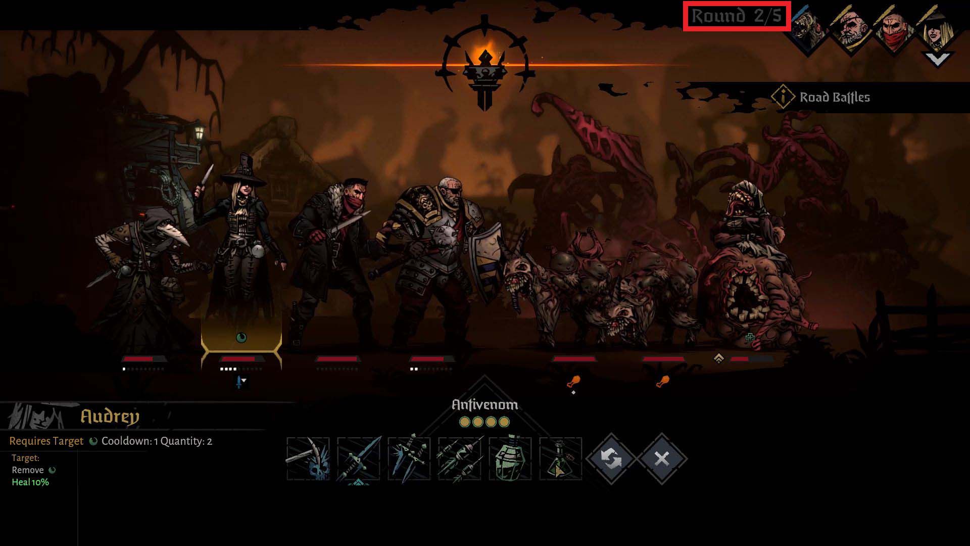 Road Battles in Darkest Dungeon 2 Early Access