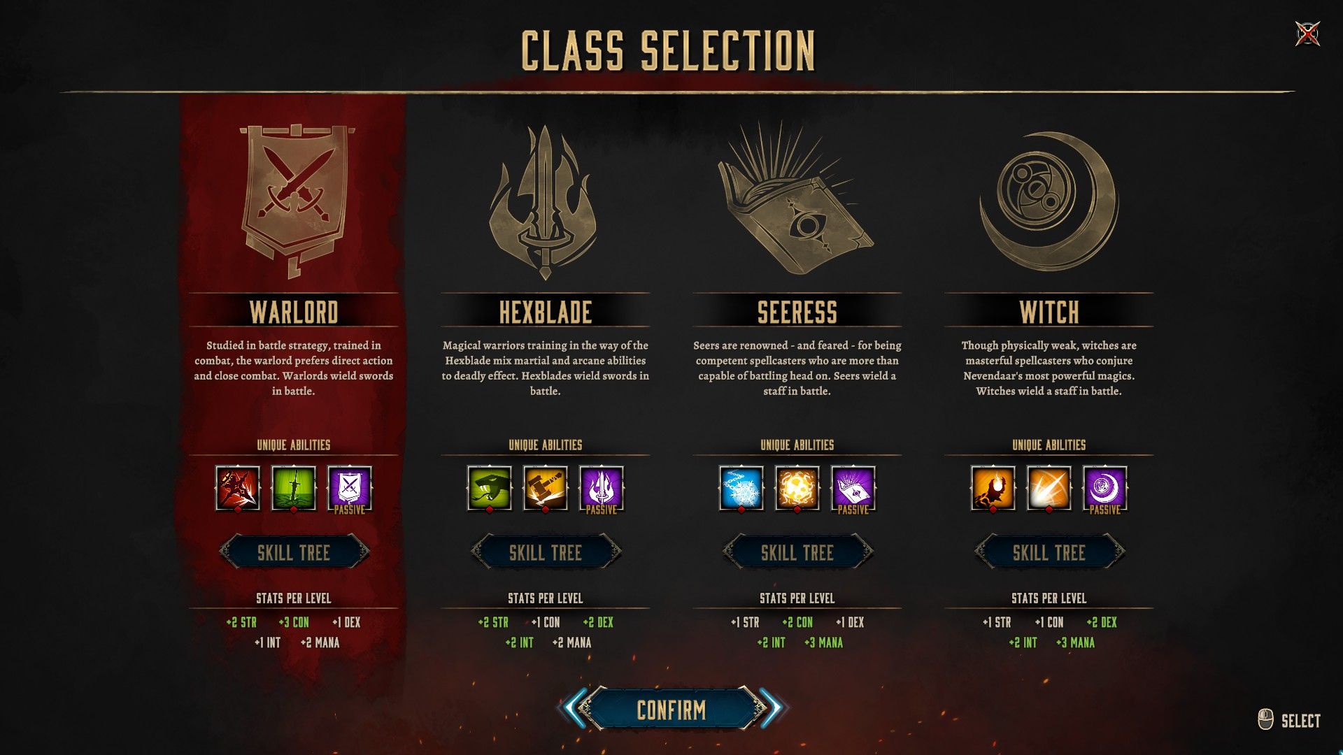 Warlord, Hexblade, Seeress, Witch Classes in Disciples Liberation