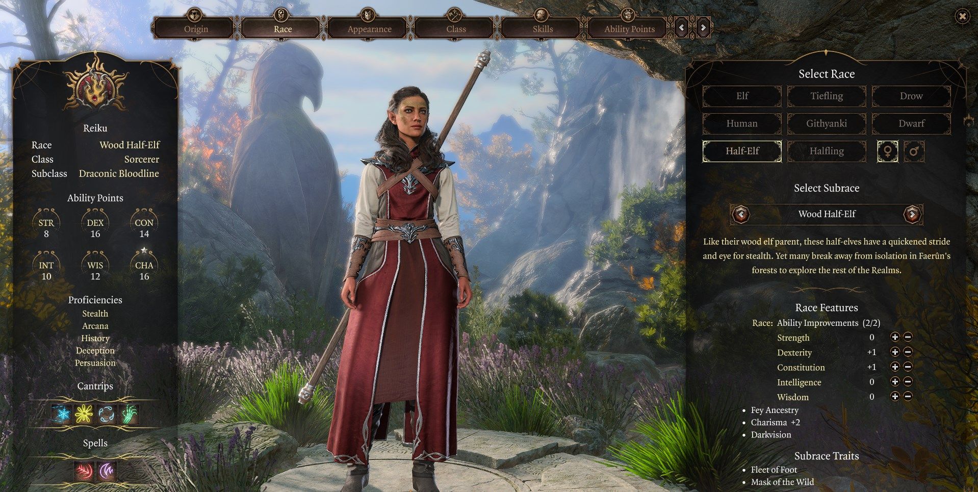 Wood Half-Elf Race Baldur&rsquo;s Gate 3 Builds Sorcerer Class Guide