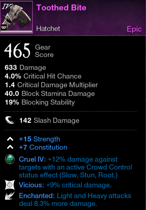 New World Hatchet and Great Axe Build 2024 - Example Hatchet