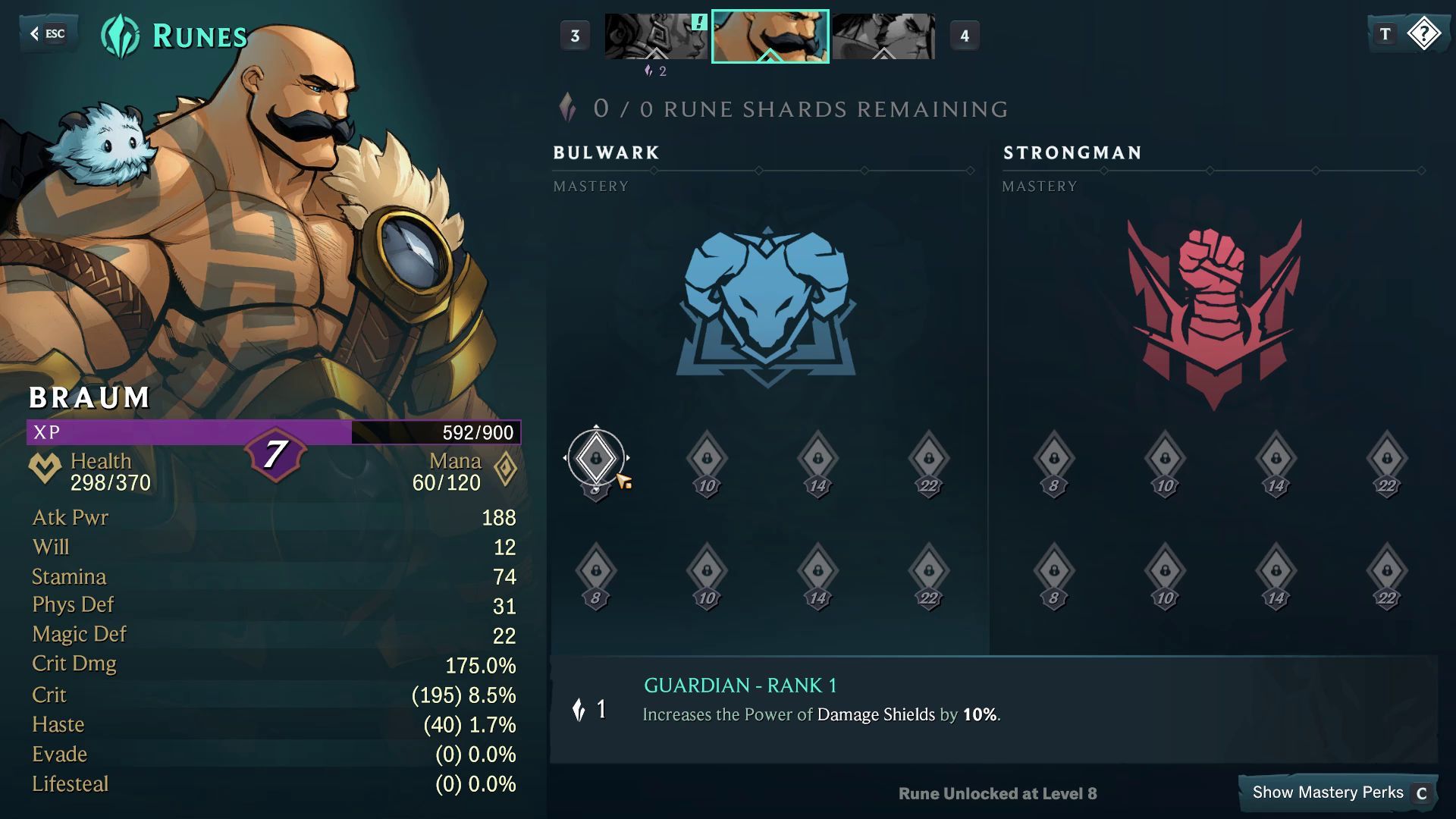 Braum&rsquo;s Bulwark Guardian Rune Perk for the Ruined King A League of Legends Story