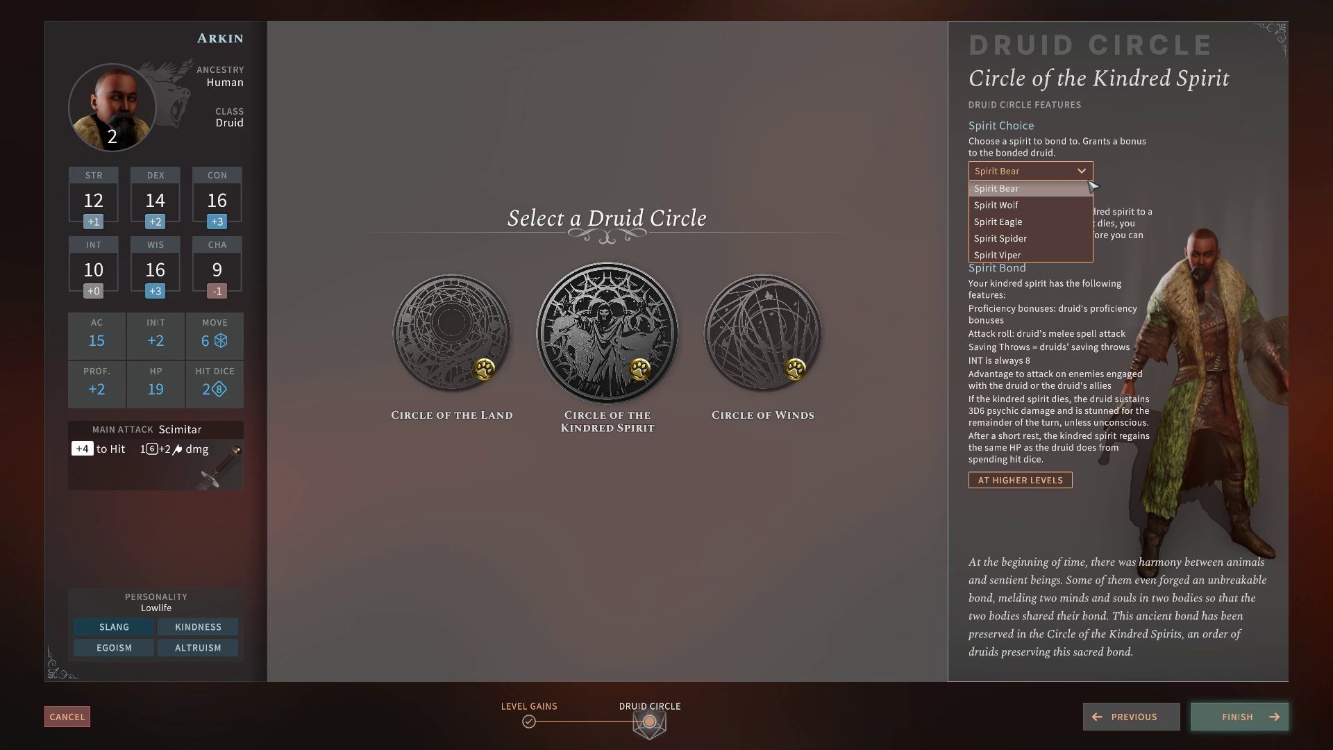 Circle of the Kindred Spirit Druid Solasta Primal Calling DLC Overview Impressions