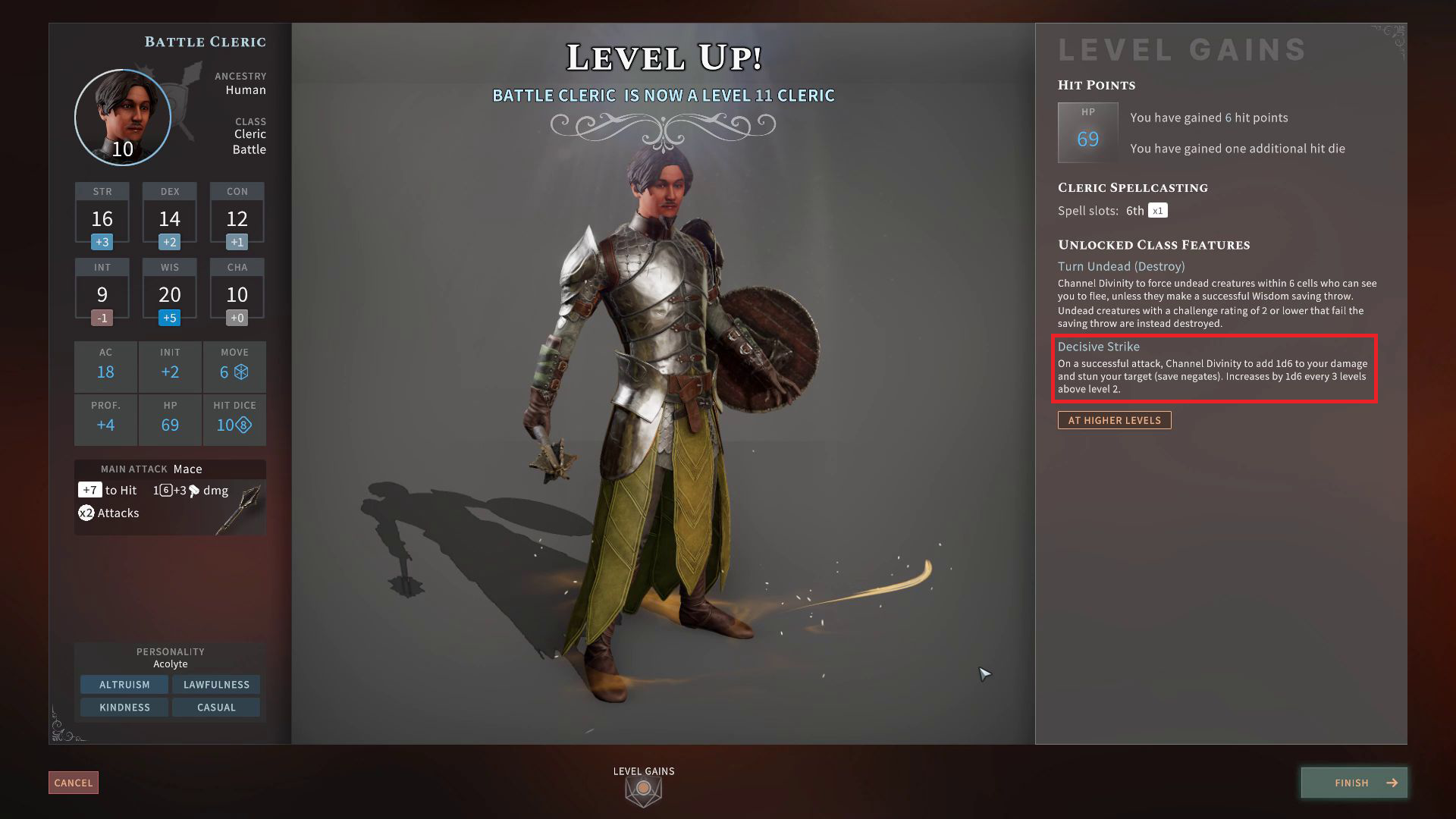 Cleric at Level 11 Solasta Primal Calling DLC Overview Impressions