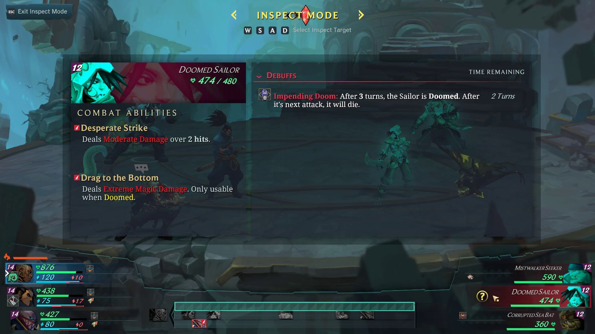 Constantly Inspect Enemies in Combat in the Ruined King Getting Started Guide
