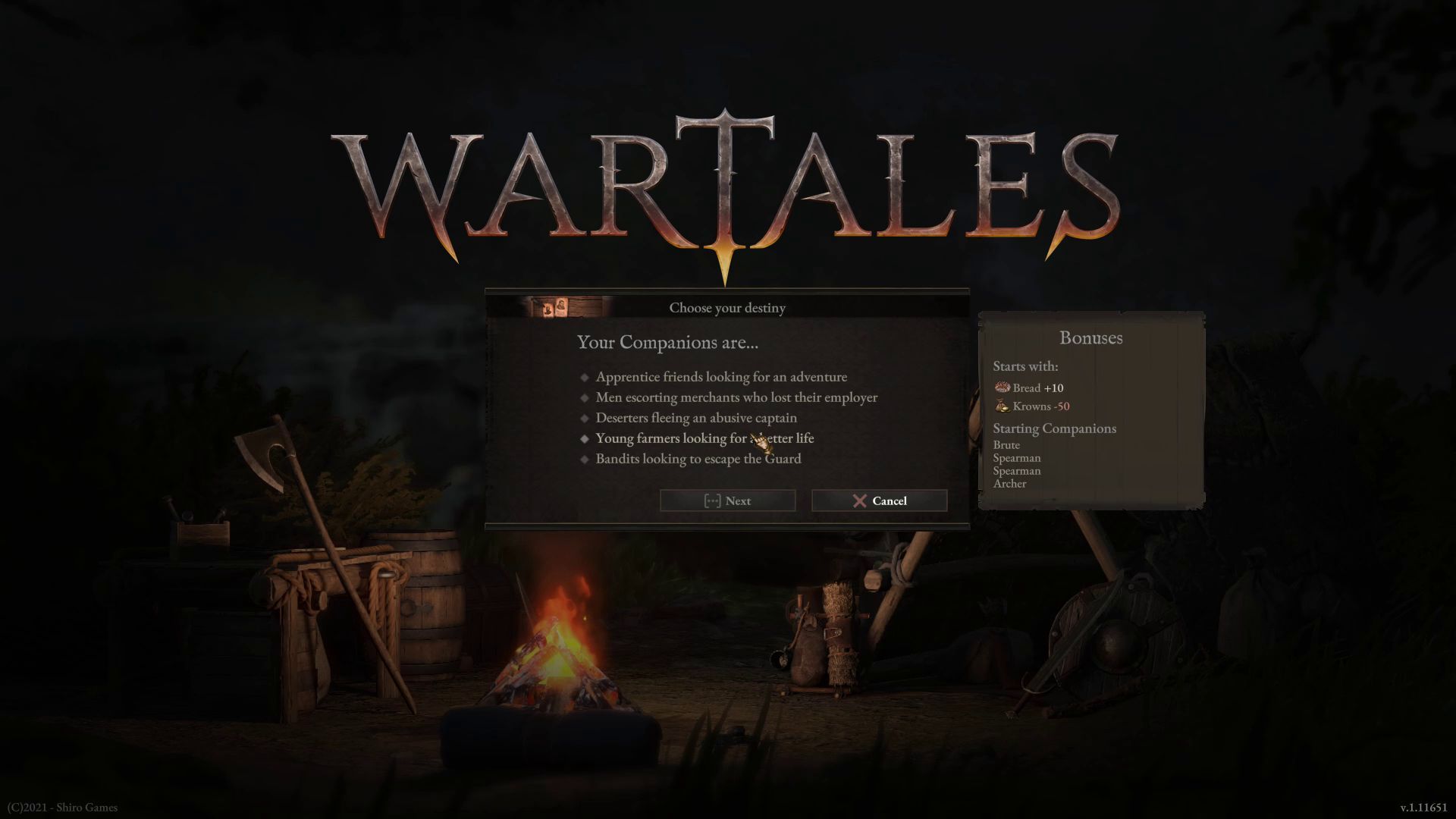 Destinies of Companions at the Start (Wartales Early Access Gameplay Impressions)