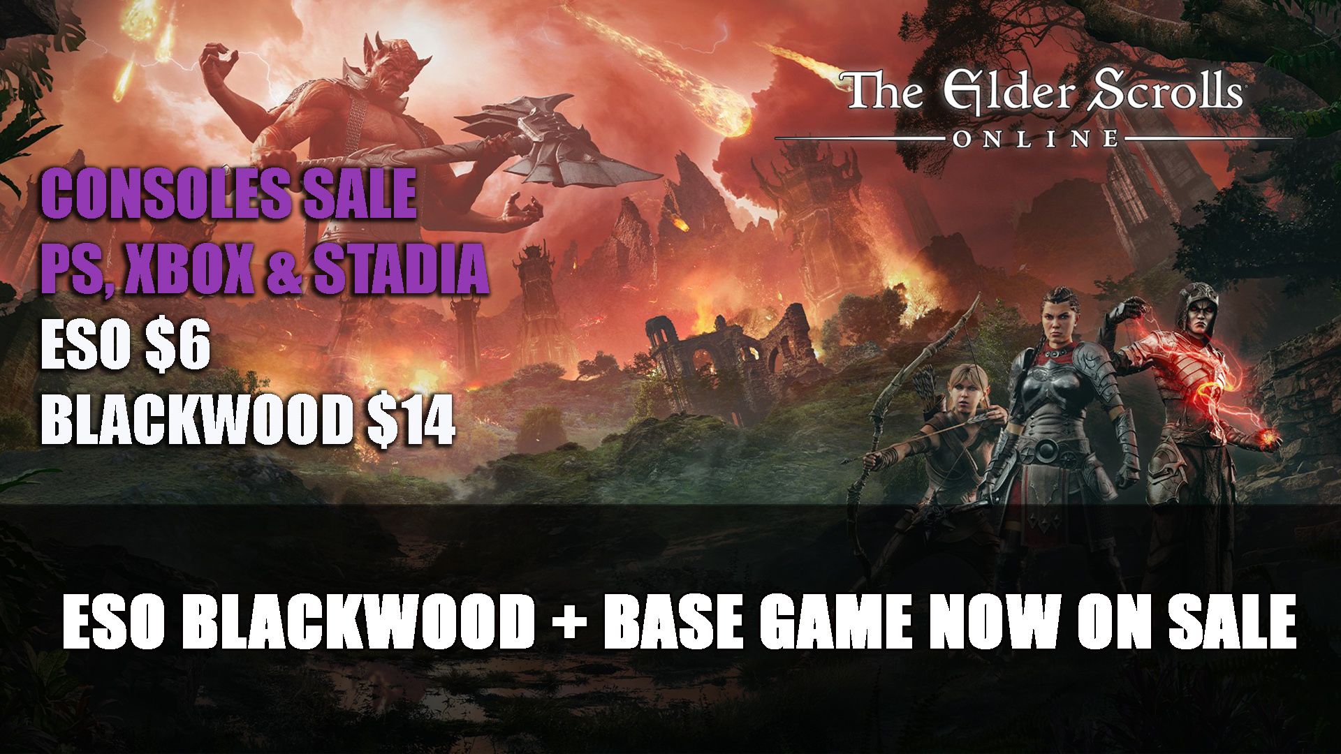 ESO Blackwood and Base Game Consoles Now on Sale