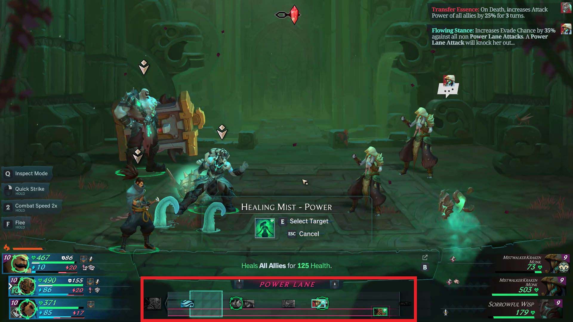 Healing Mist Lane Ability in the Power Lane for the Ruined King A League of Legends Story