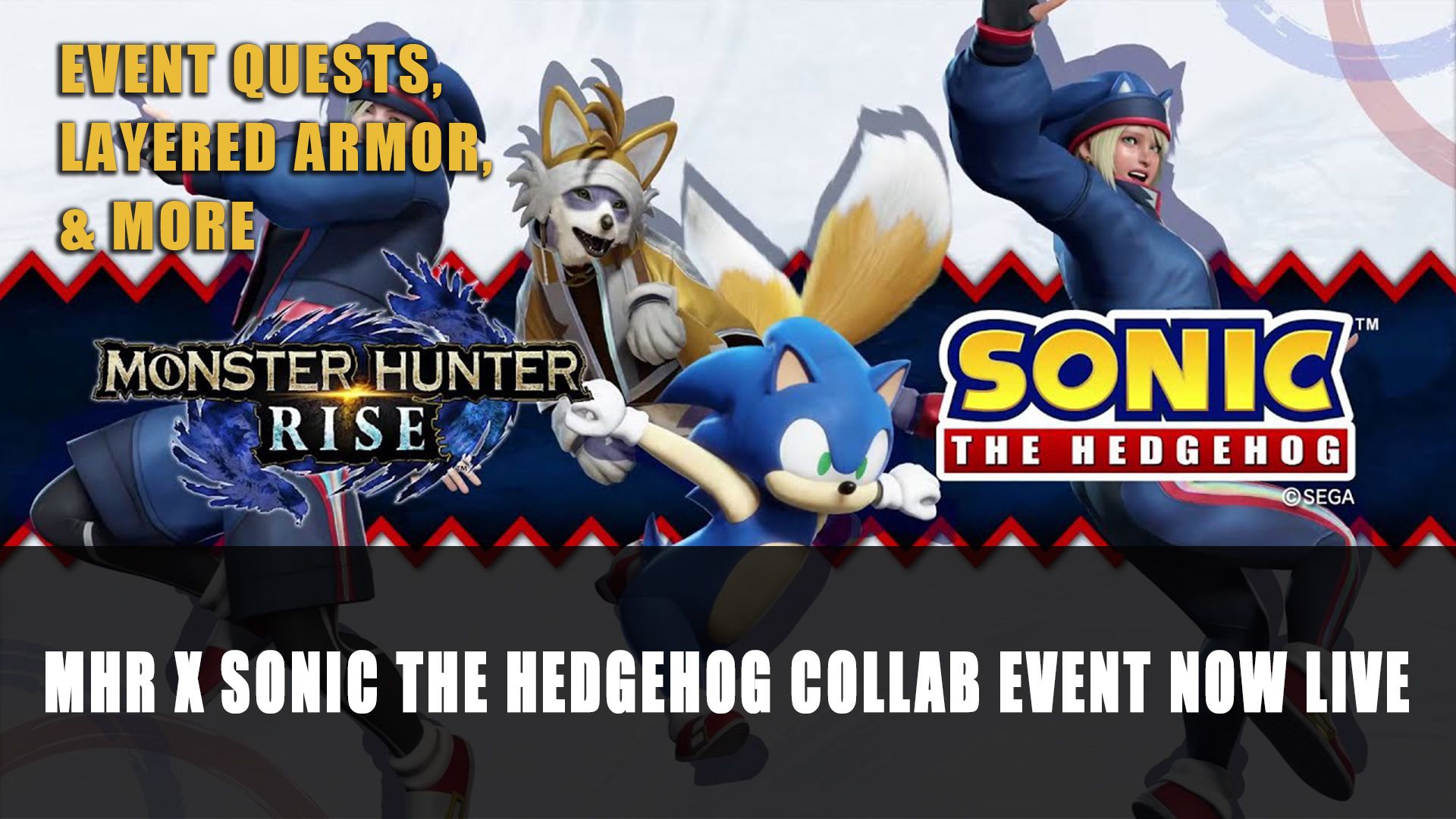 Monster Hunter Rise Sonic the Hedgehog Collaboration Event Now Live