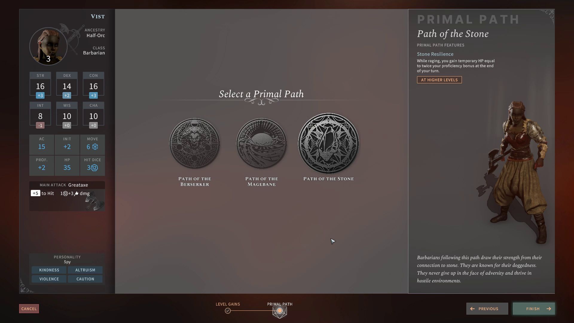 Path of the Stone Barbarian Solasta Primal Calling DLC Overview Impressions