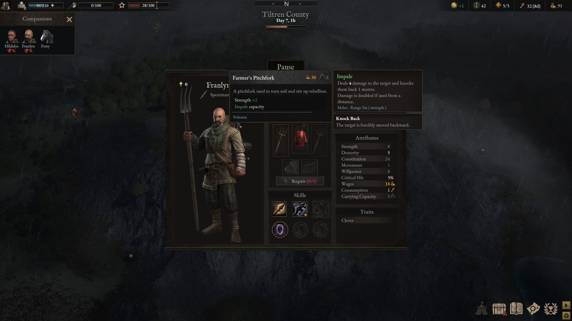 Spearman Farmer&rsquo;s Pitchfork (Wartales Early Access Gameplay Impressions)