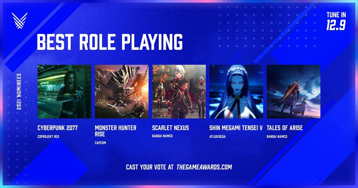 The Game Awards 2021 Nominees Revealed; Elden Ring, Monster Hunter Rise, Cyberpunk 2077 and More