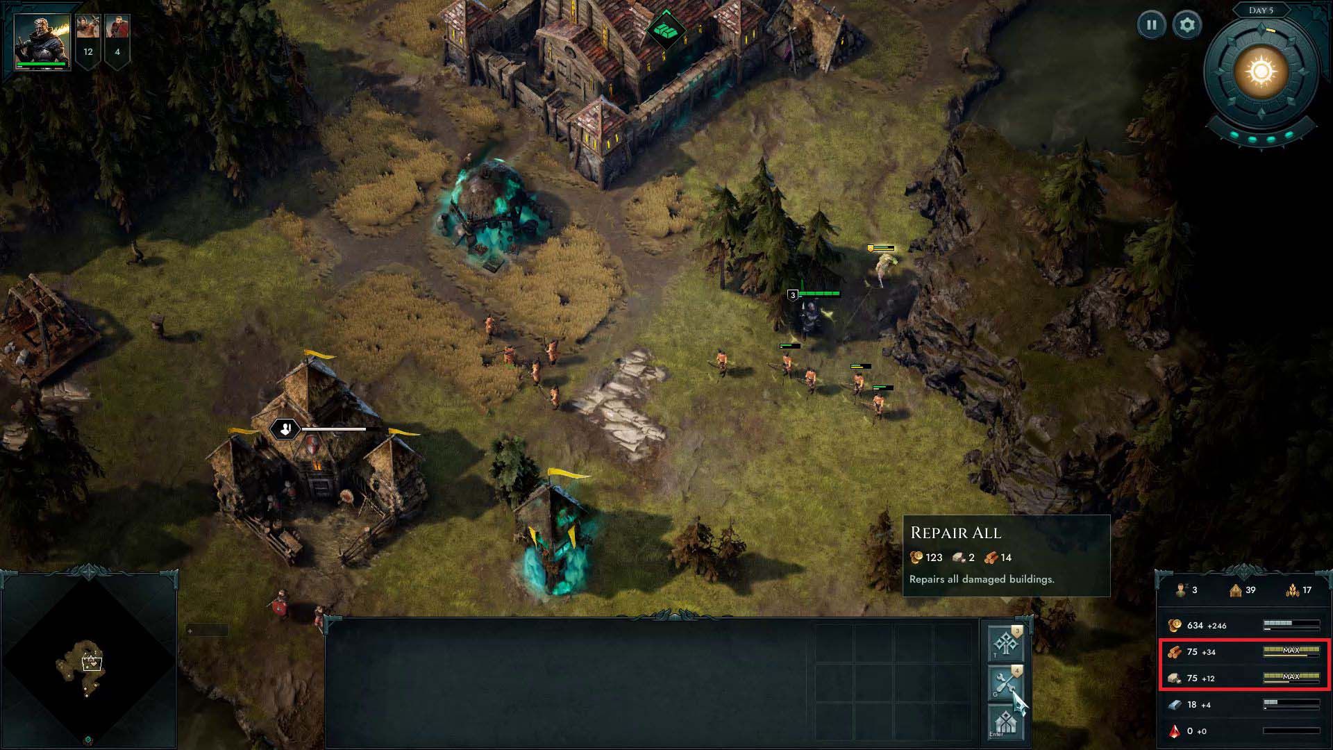 Age of Darkness Maxed Out Wood and Stone Resources
