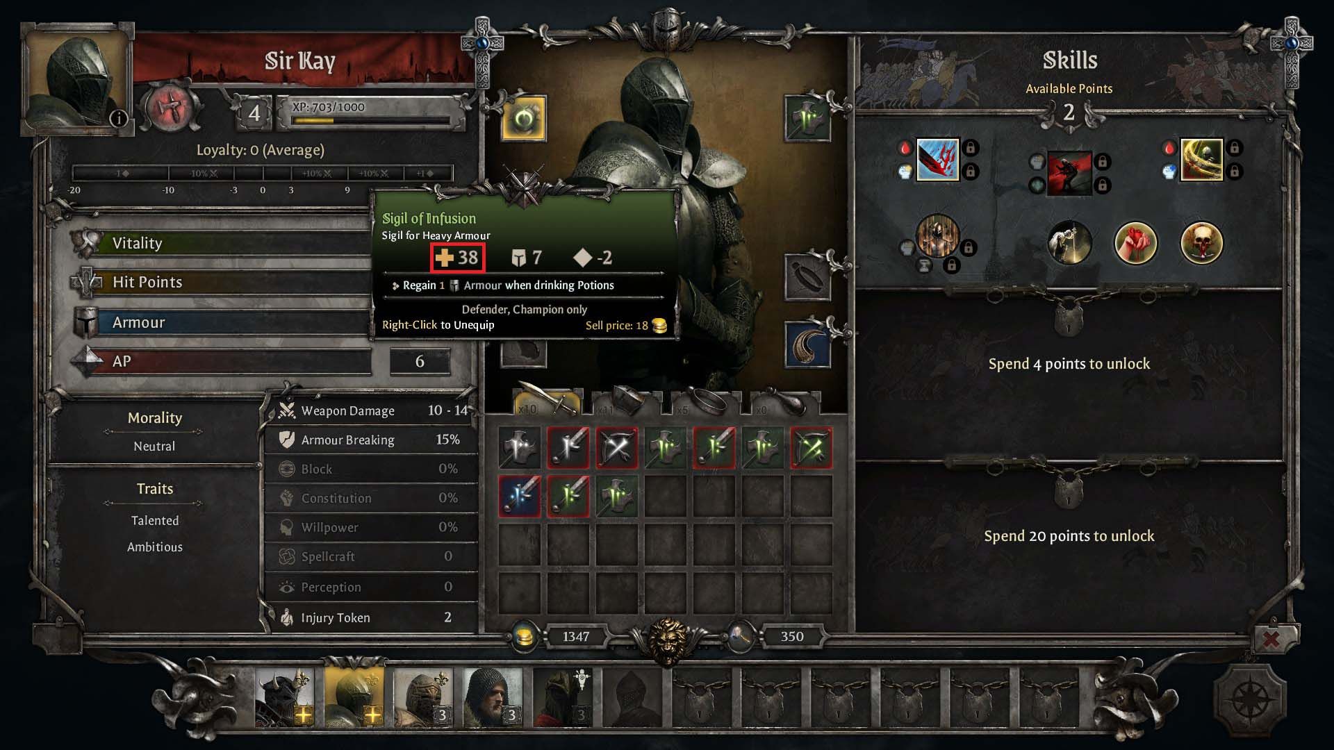 King Arthur Knight&rsquo;s Tale Patch v0.1.0 Additional HP from Gear