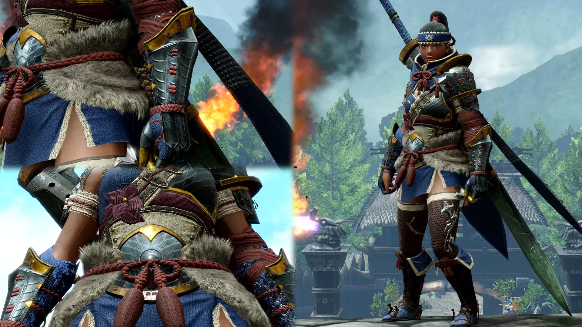 Monster Hunter Rise PC Shows Off Kamura Armor in 4K