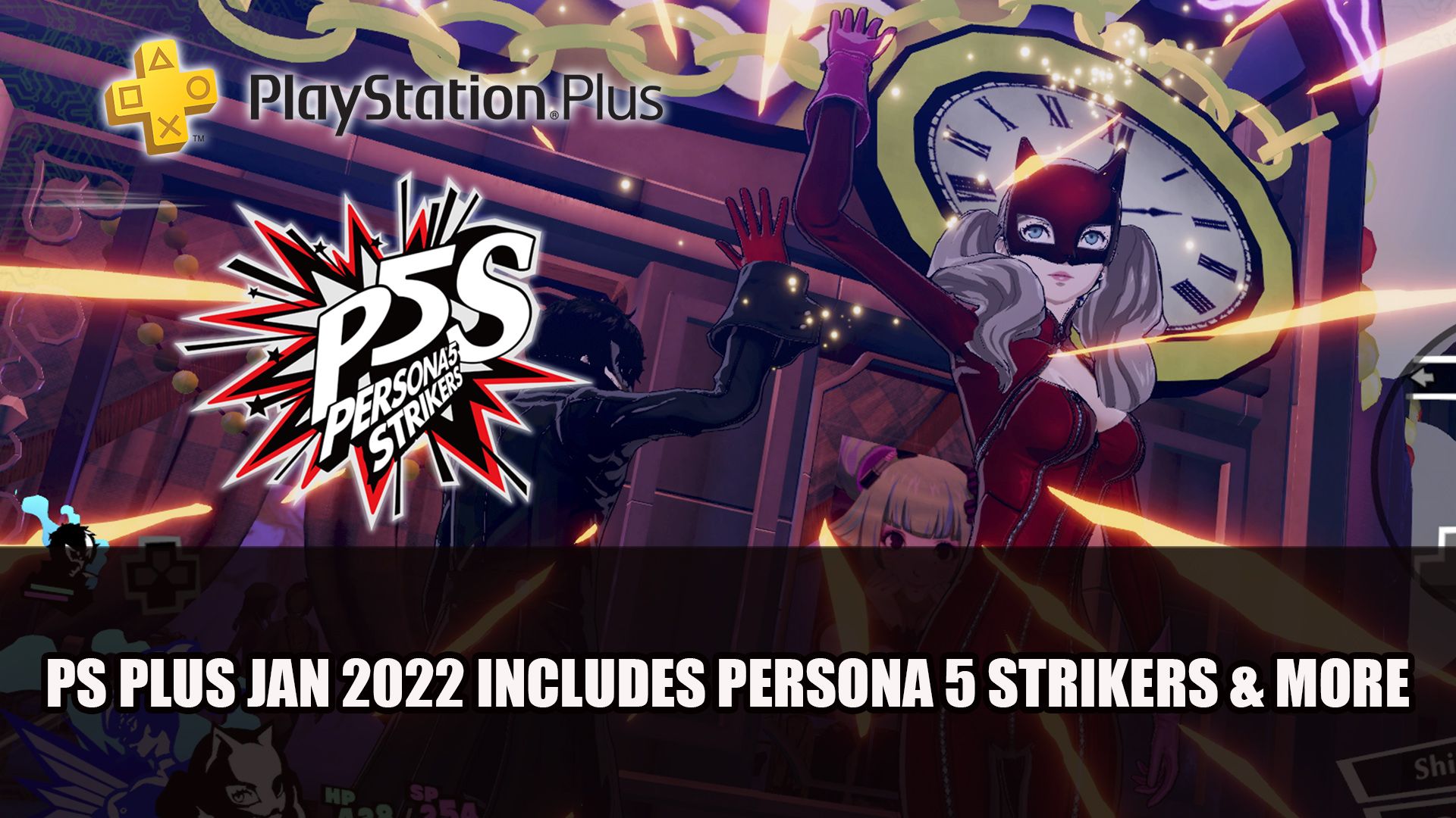 PS Plus Jan 2022 Includes Persona 5 Strikers and More