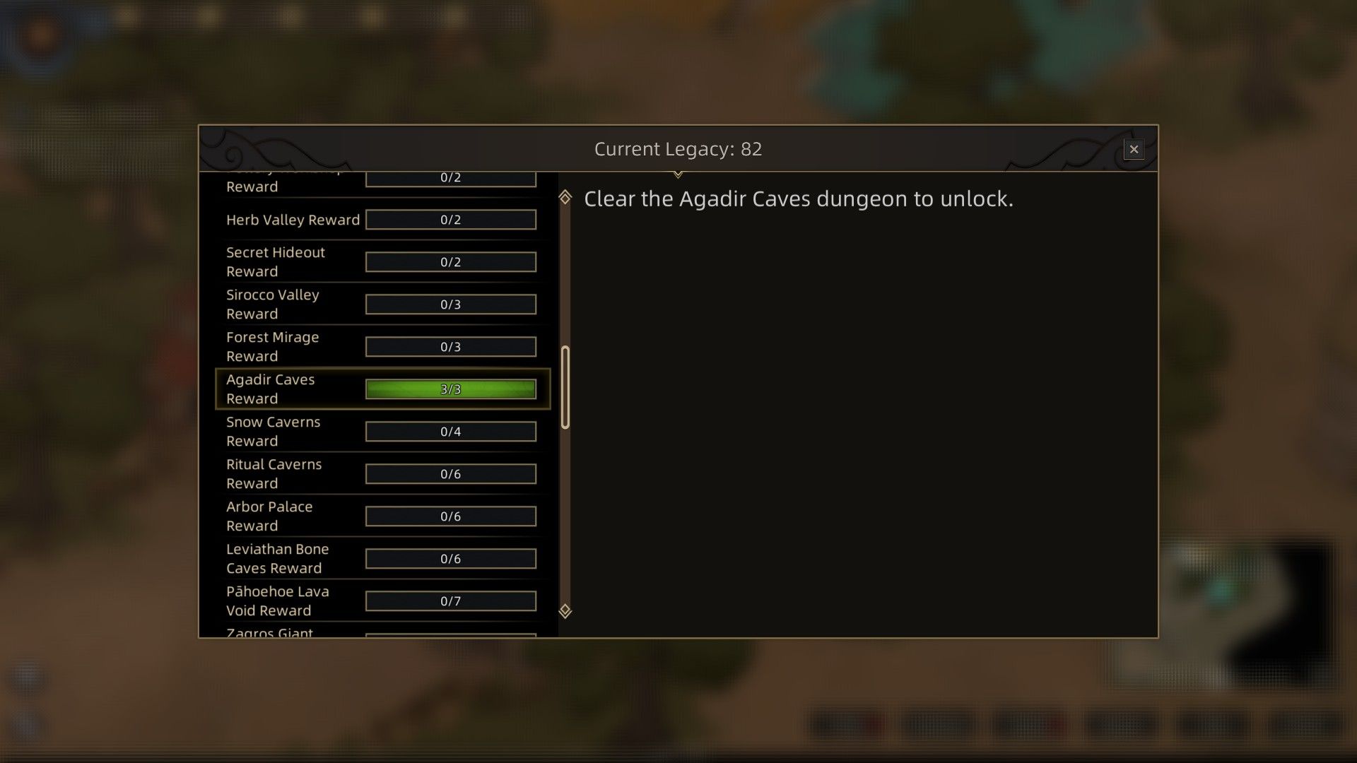 Sands of Salzaar Legacy Points User Interface