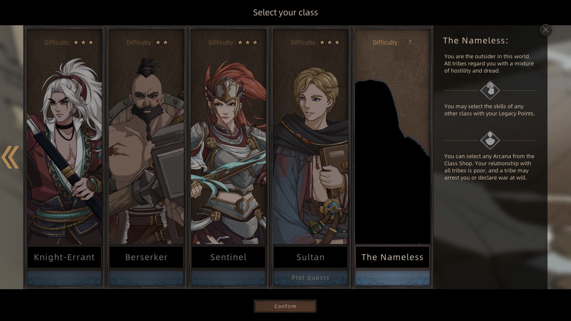 Sands of Salzaar The Nameless Class Description