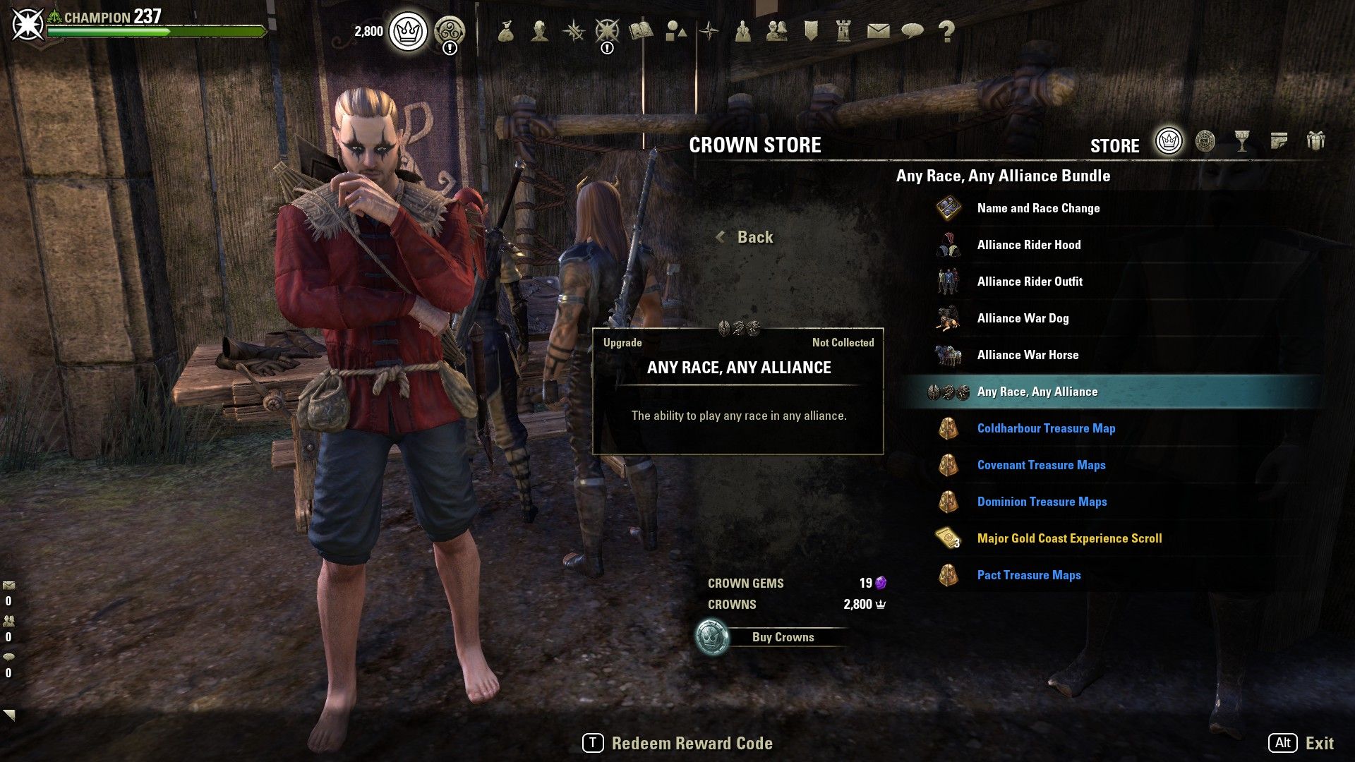 ESO Any Race, Any Alliance Upgrade