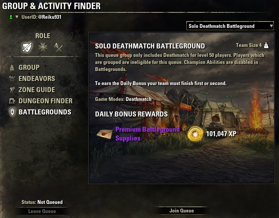 ESO Battlegrounds PvP Deathmatch