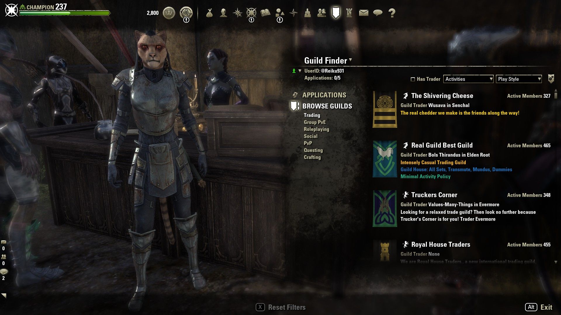 ESO Guild Finder