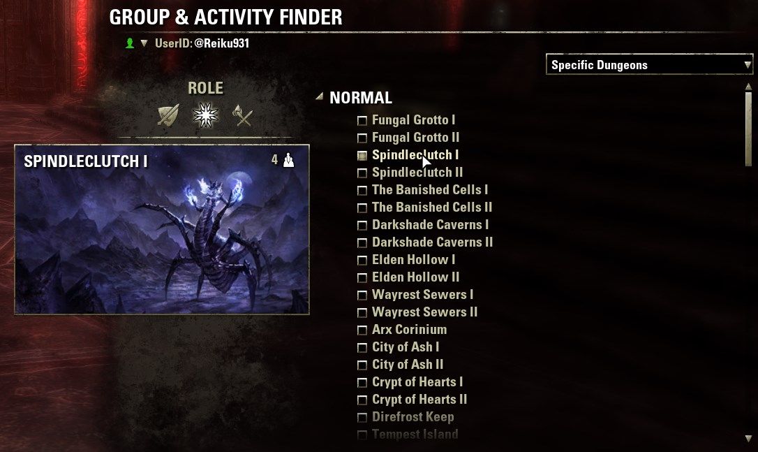 ESO Spindleclutch I Dungeon Finder