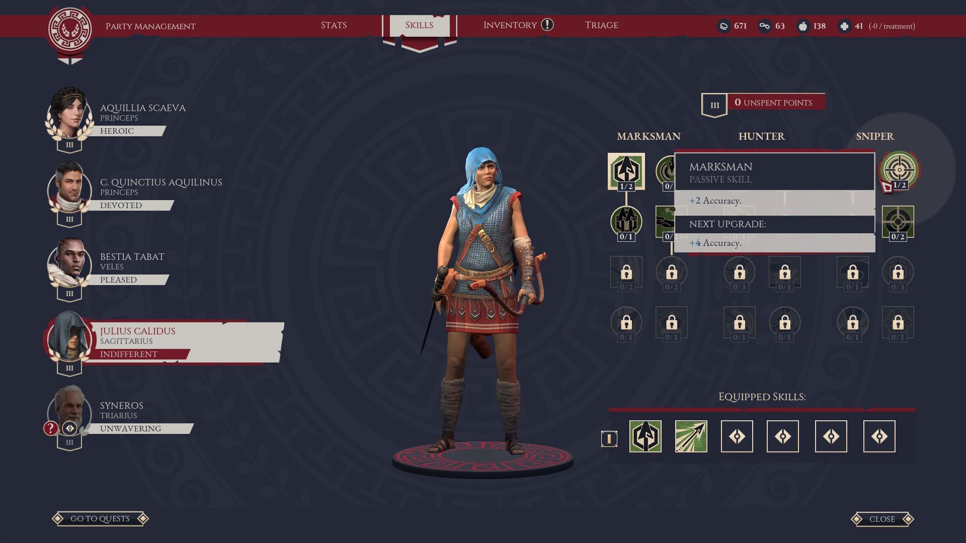 Expeditions Rome Character Skills