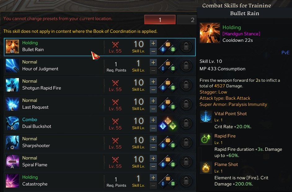 Lost Ark Gunslinger Advanced Class Guide Bullet Rain Skill