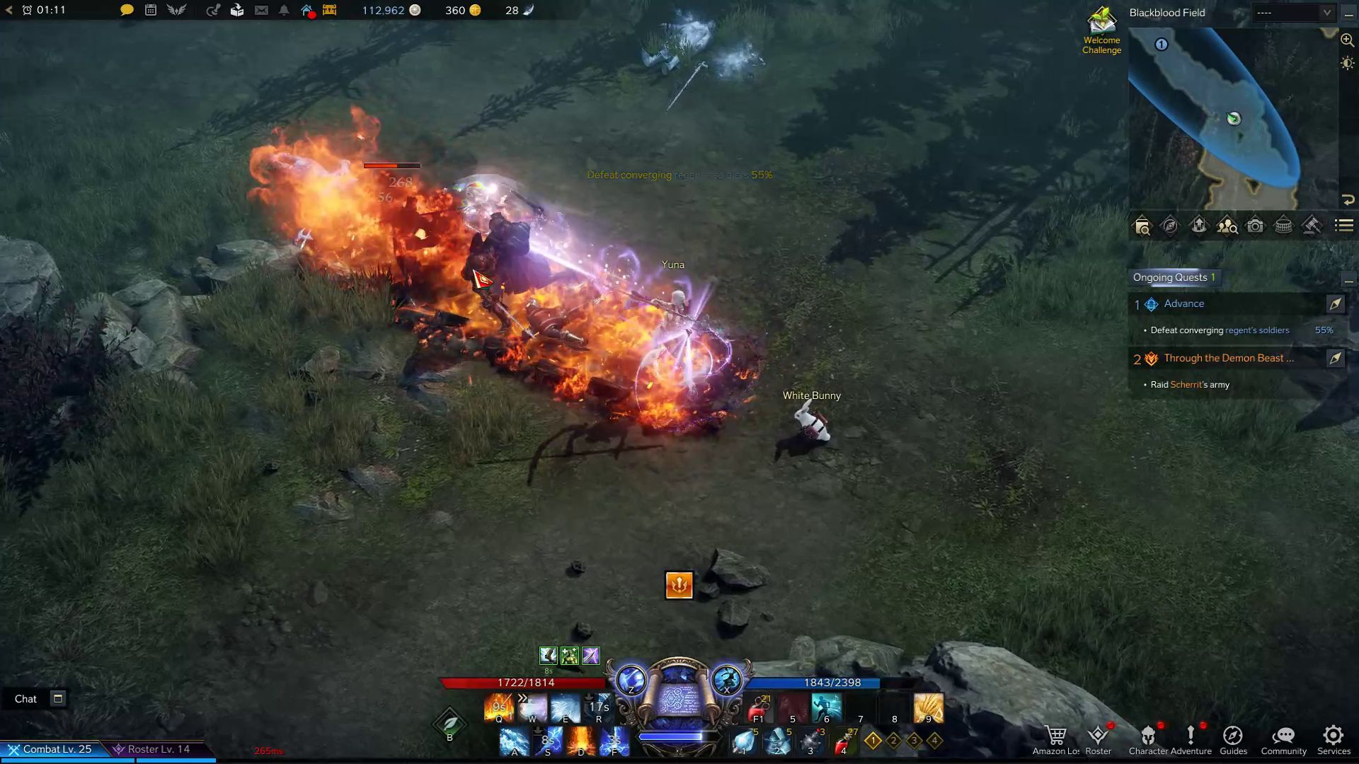 Lost Ark Sorceress Advanced Class Blaze Skill in Combat