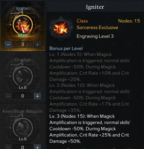 Sorceress Advanced Class Guide Igniter Engraving and Playstyle
