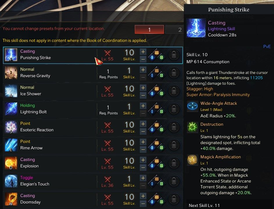 Lost Ark Sorceress Advanced Class Guide Punishing Strike Skill