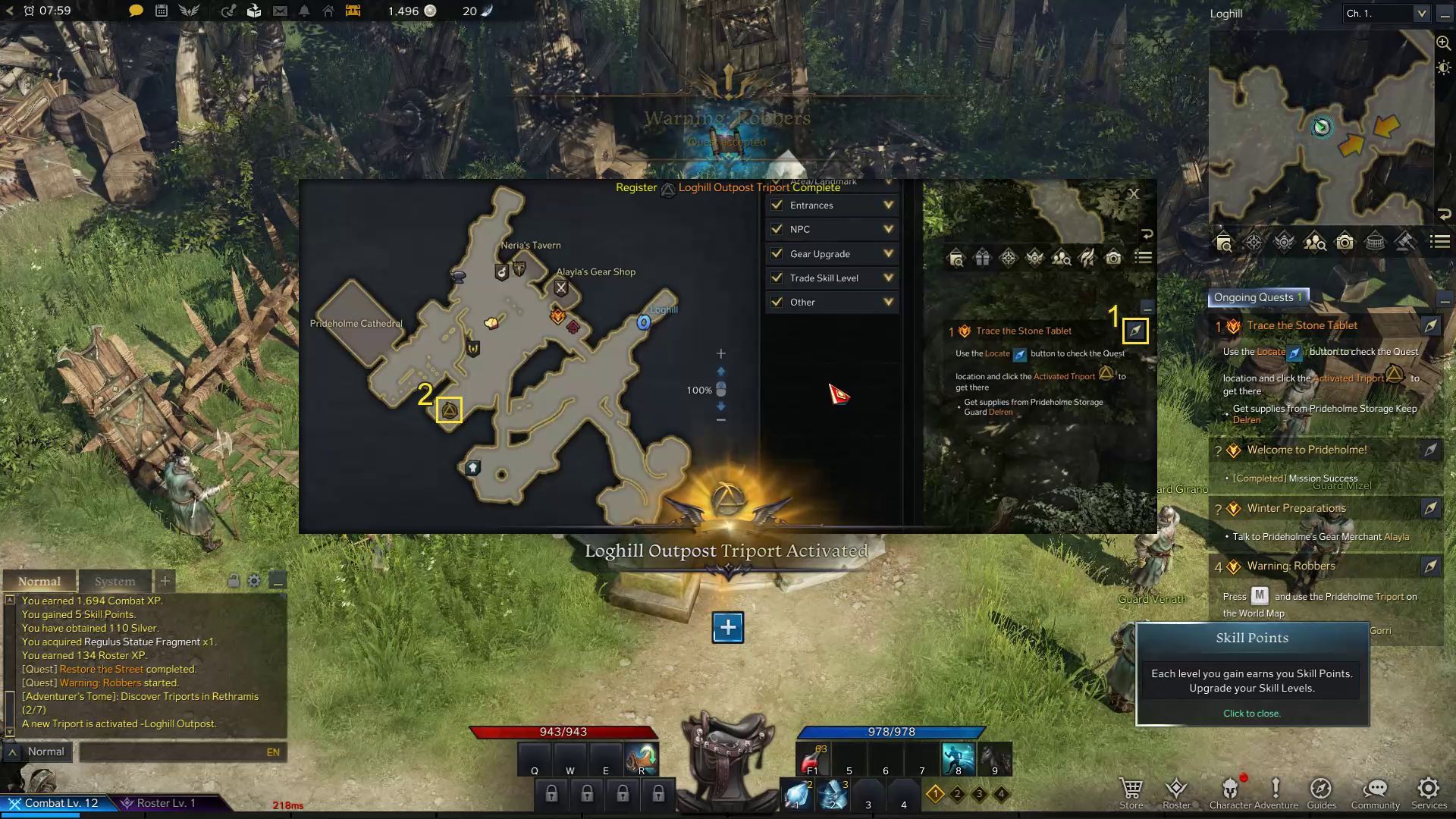 Lost Ark Triport Activated