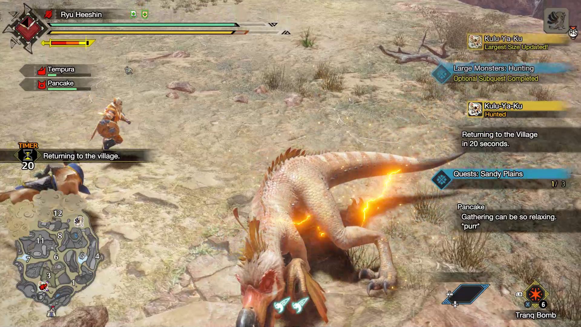 Monster Hunter Rise Capturing a Monster