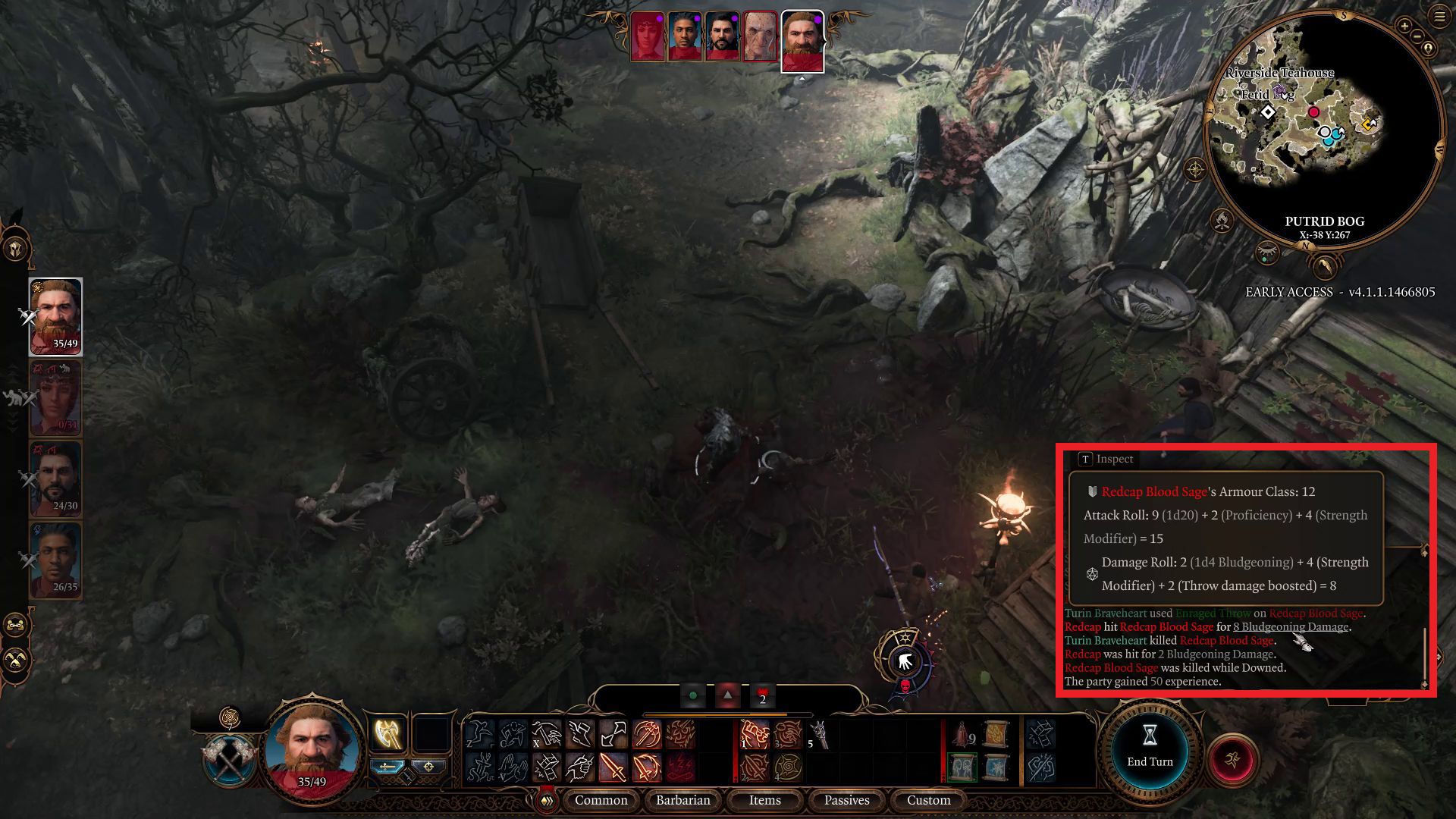 Baldur&rsquo;s Gate 3 Barbarian Enraged Throw Computation
