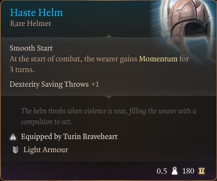 Baldur&rsquo;s Gate 3 Barbarian Haste Helm