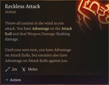 Baldur&rsquo;s Gate 3 Barbarian Reckless Attack