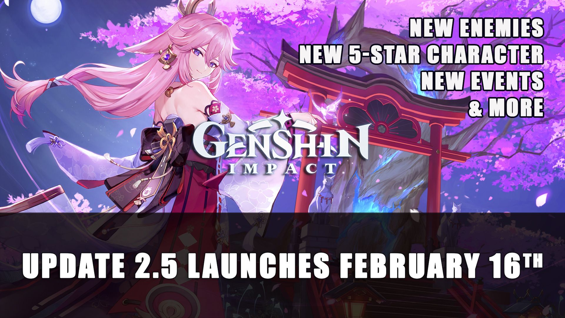 Genshin Impact Update 2.5 Launches February 16th