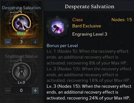 Lost Ark Bard Desperate Salvation Engraving and Playstyle
