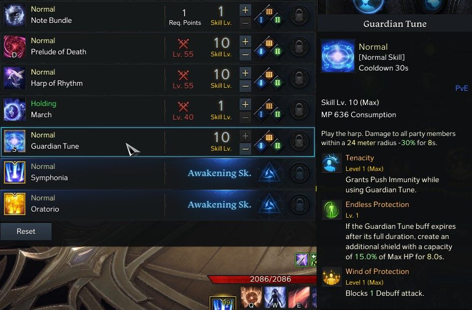 Lost Ark Bard Guardian Tune Skill