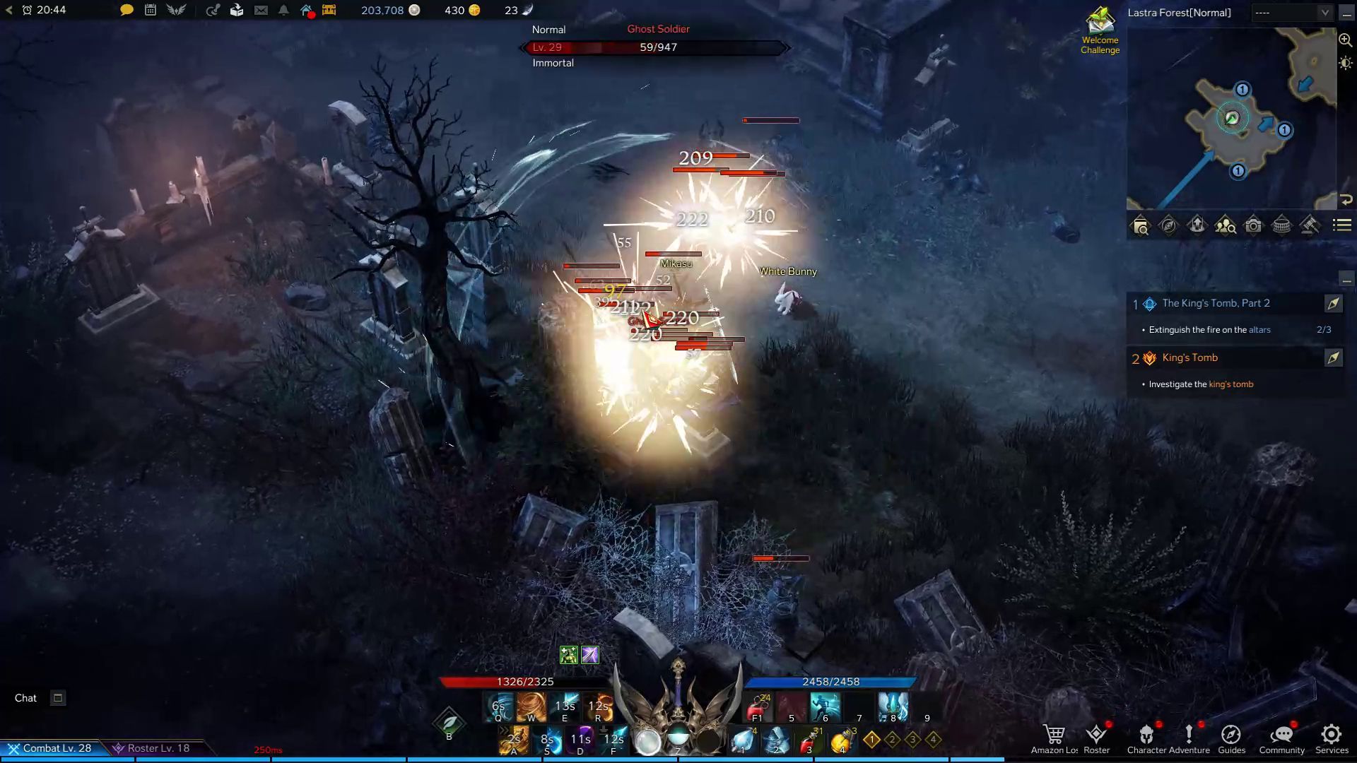 Lost Ark Deathblade Normal Skills in Combat