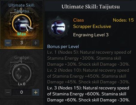 Lost Ark Scrapper Ultimate Skill Taijutsu Engraving and Playstyle