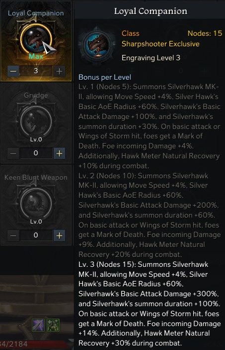 Lost Ark Sharpshooter Loyal Companion Engraving and Playstyle