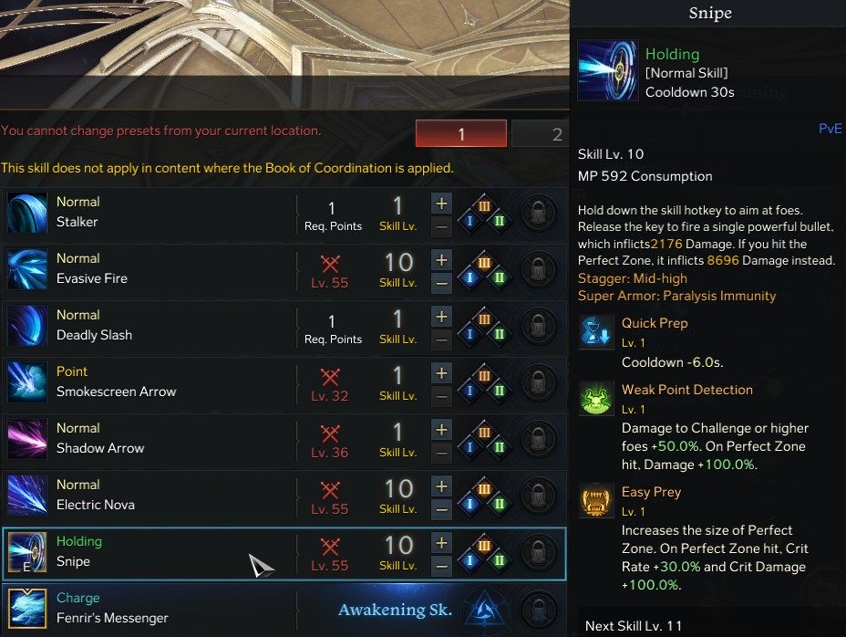 Lost Ark Sharpshooter Snipe Skill