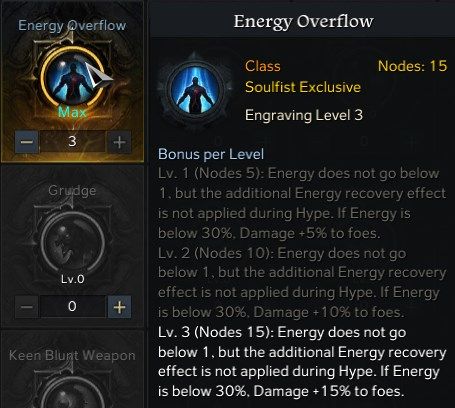 Lost Ark Soulfist Energy Overflow Engraving and Playstyle